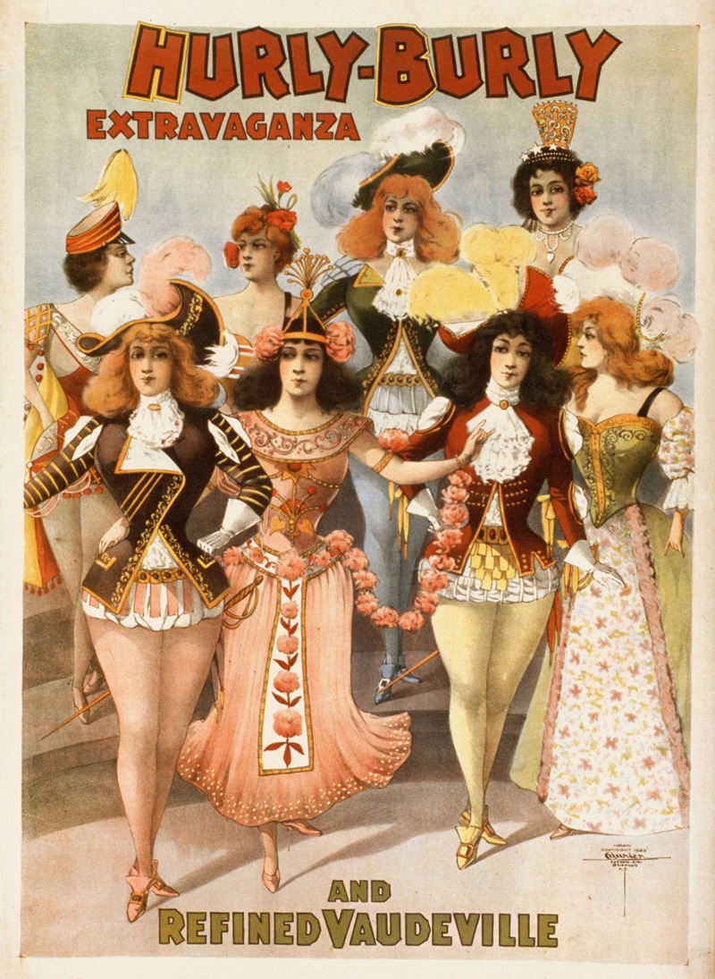 Hurly-Burly Extravaganza and Refined Vaudeville — Courier Litho. Co.
