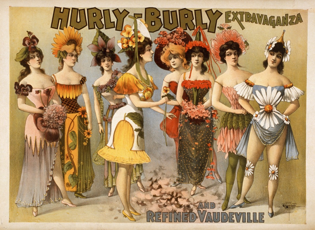 Hurly-Burly Extravaganza and Refined Vaudeville — Courier Litho. Co.