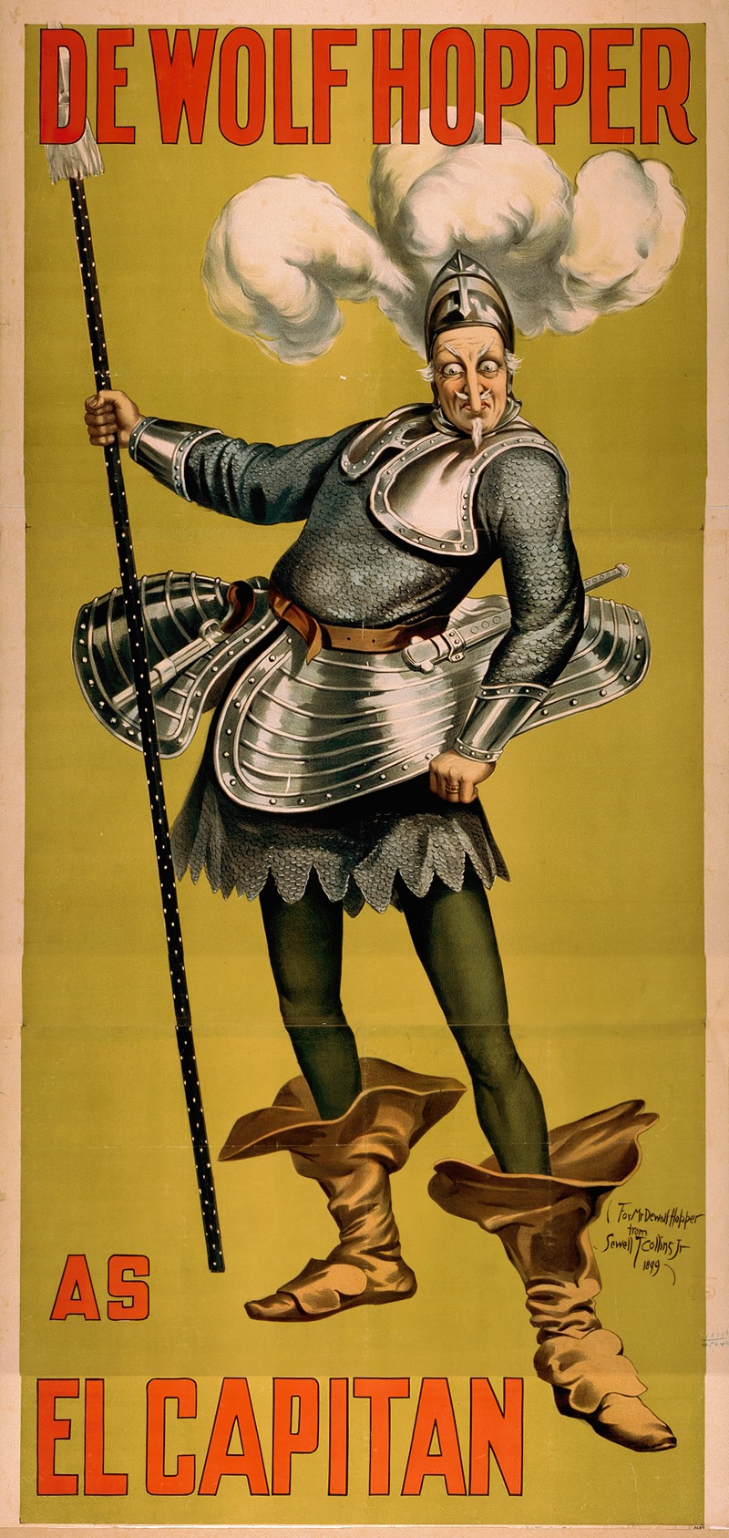 De Wolf Hopper as El Capitan by Sewell Collins, 1899 — digital art print download