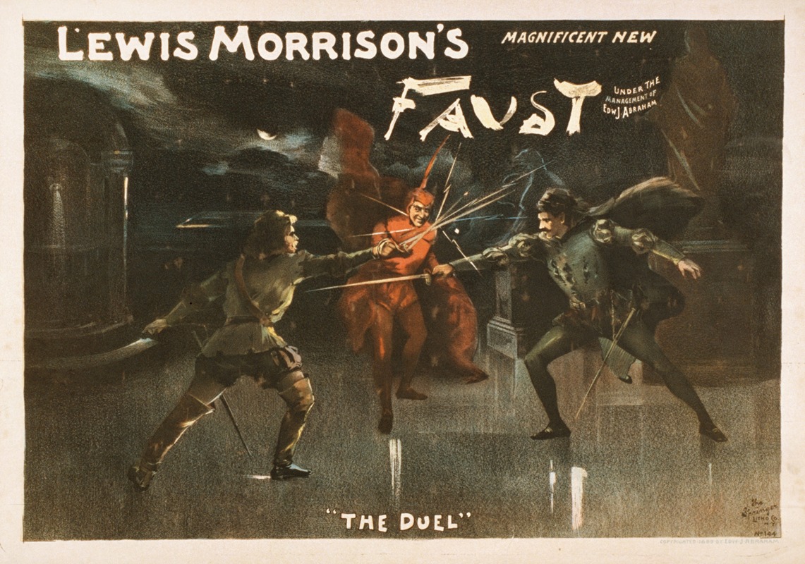 Lewis Morrison's magnificent new Faust by Springer Litho. Co., 1889 — digital art print download