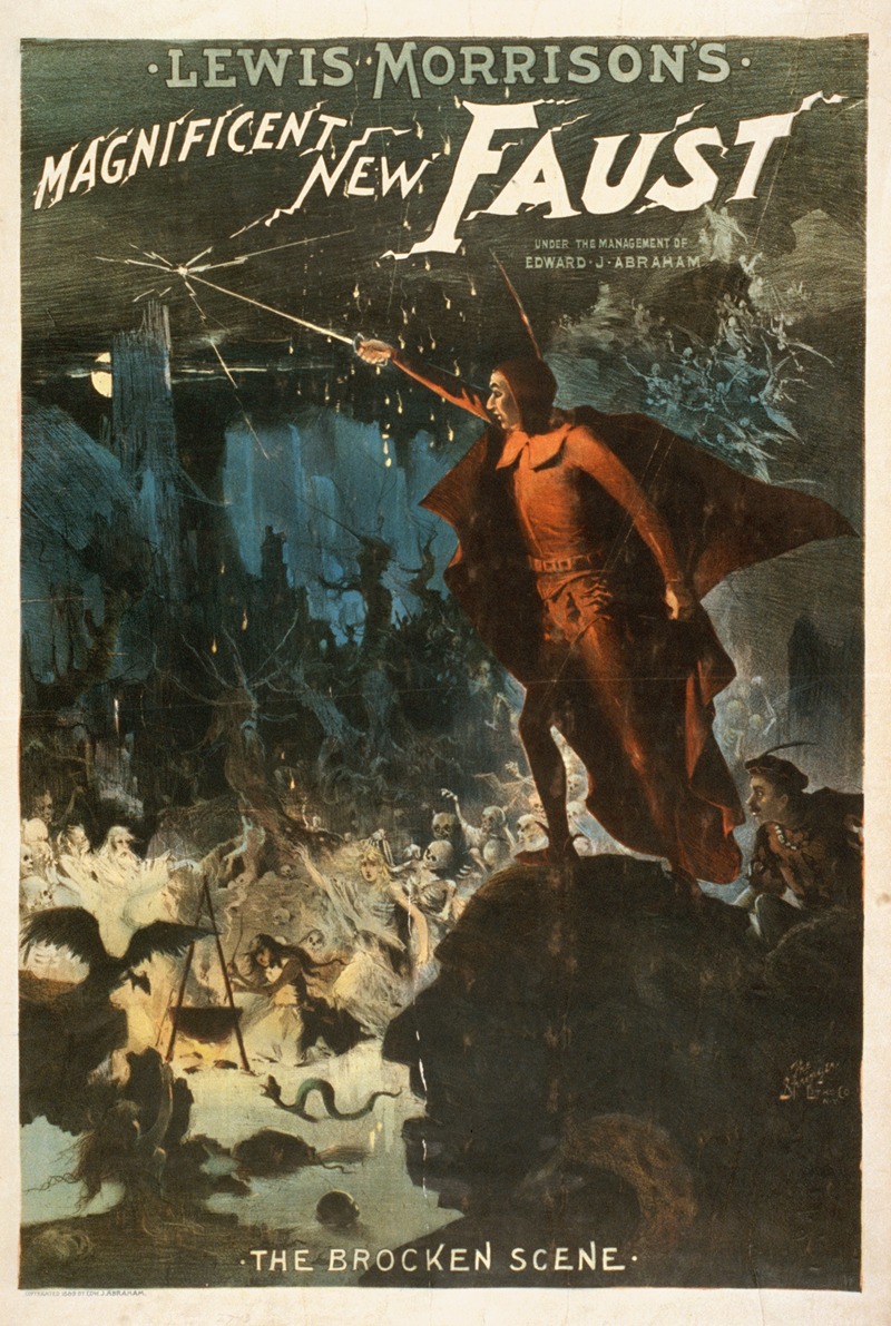 Lewis Morrison's magnificent new Faust by Springer Litho. Co., 1889 — digital art print download