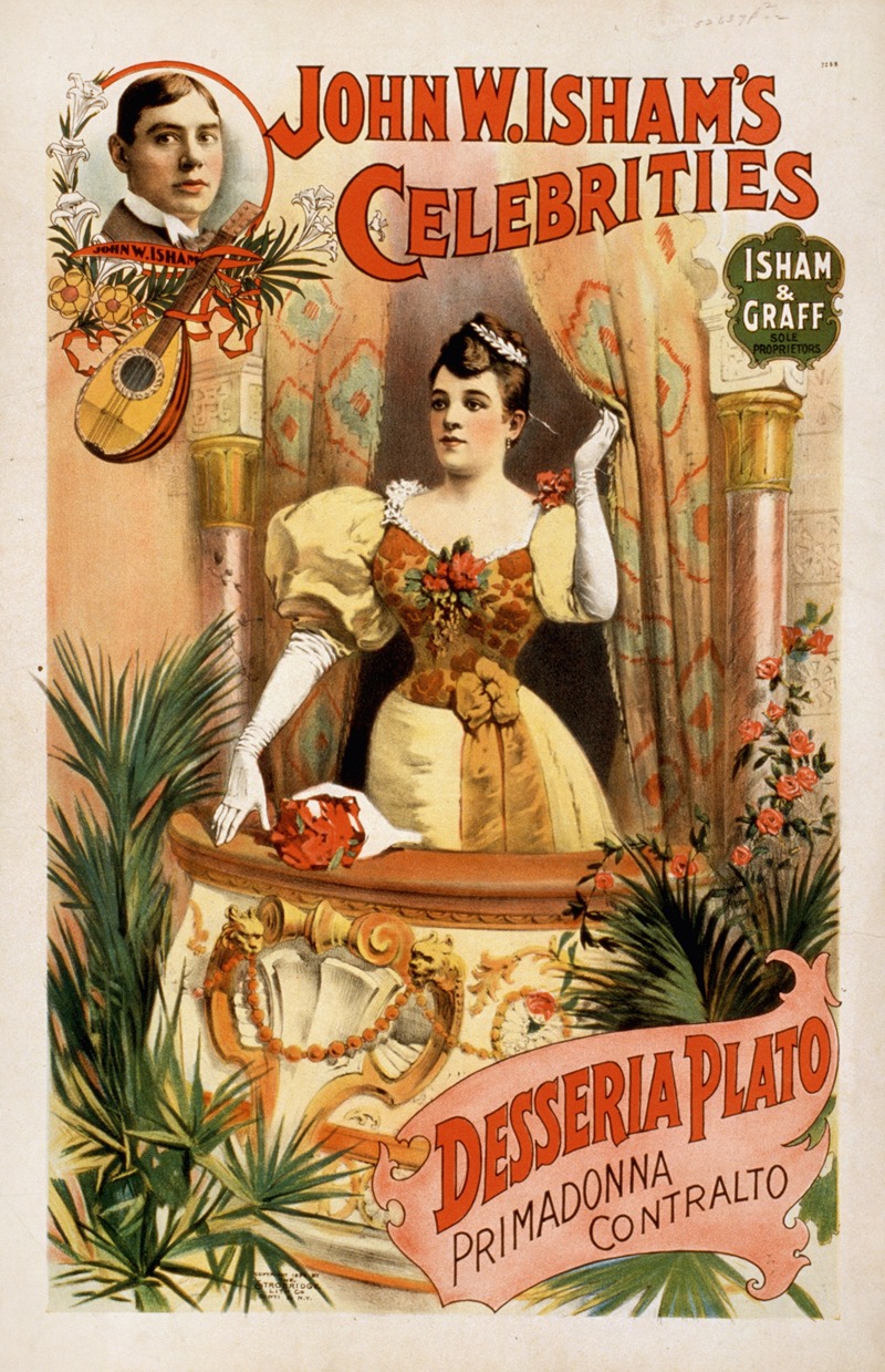 John W. Isham's celebrities by Стробридж и Ко. Лит., 1896 — digital art print download
