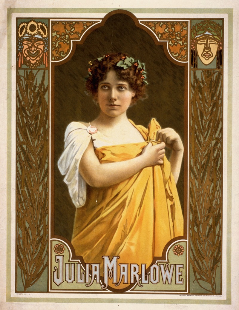 Julia Marlowe by Strobridge & Co. Lith., 1899 — digital art print download