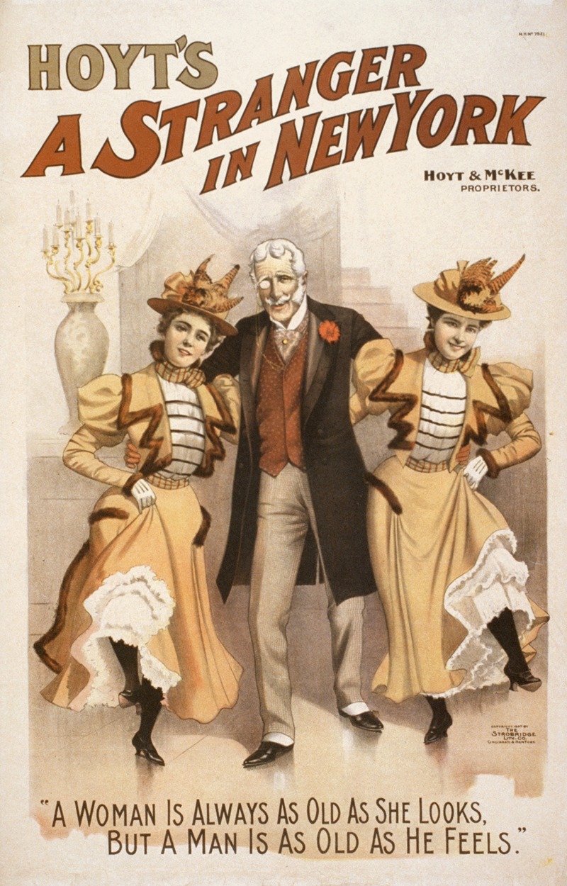 Hoyt's A stranger in New York — Strobridge & Co. Lith.