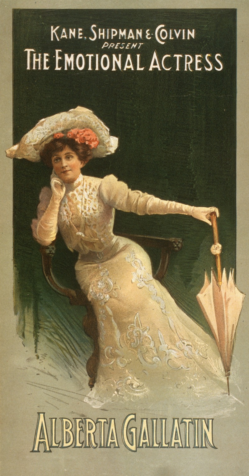 The emotional actress, Alberta Gallatin — U.S. Lithograph Co.