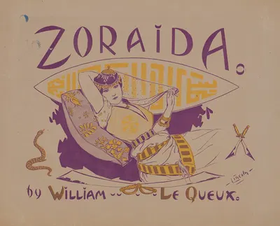 Zoraida by William Le Queux by A.W.B. Lincoln, 1895 — digital art print download