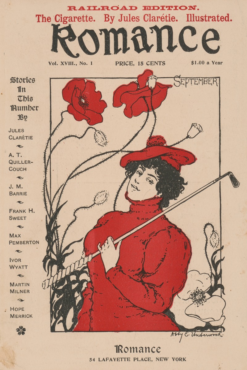 Romance for September. Railroad edition by Abby E. Underwood, 1895 — digital art print download
