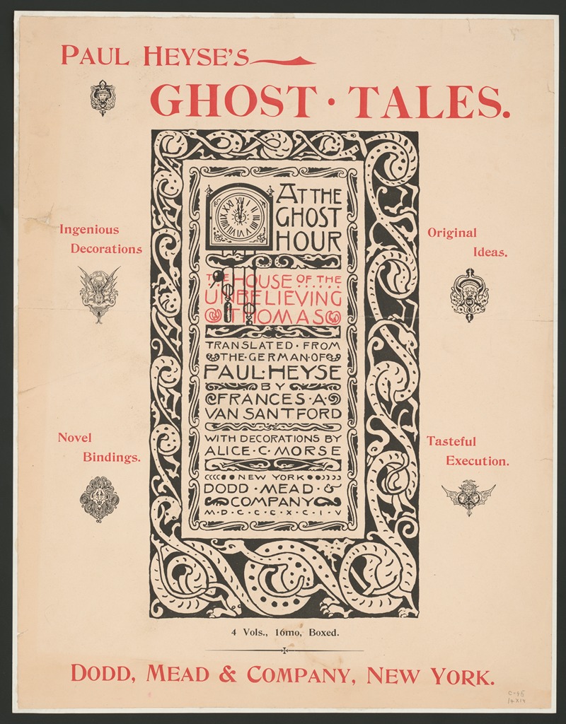Paul Heyse's ghost tales by Alice Cordelia Morse, 1894 — digital art print download