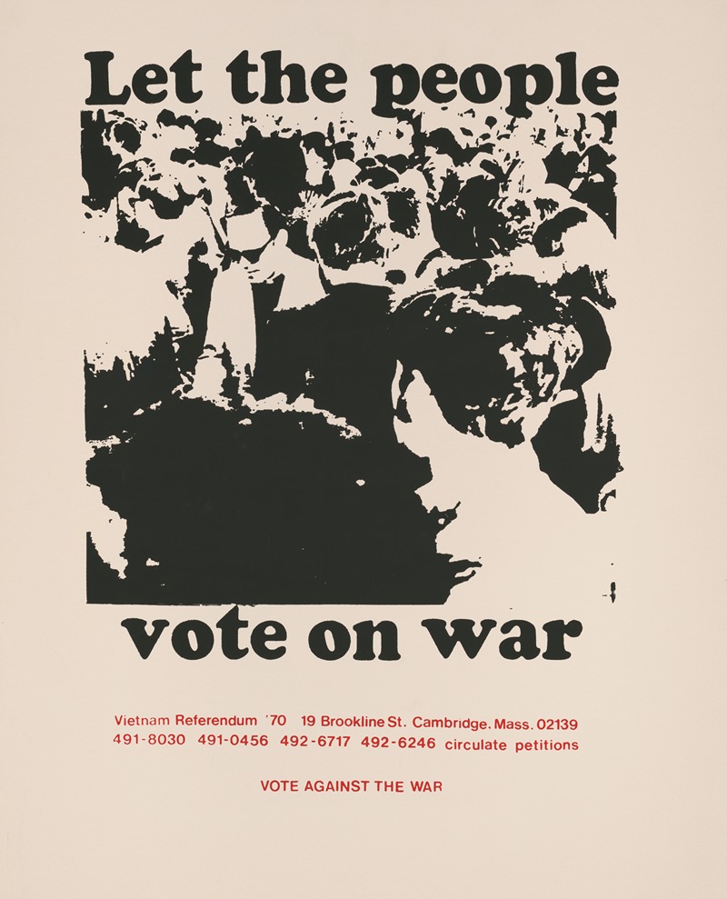 Let the people vote on war by Аноним, 1970 — digital art print download