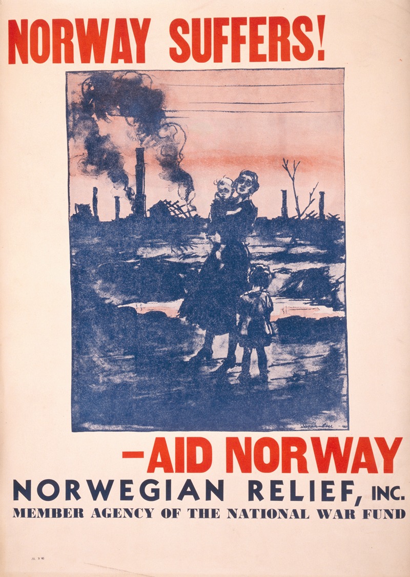 Norway suffers! Aid Norway by Аноним, 1941 — digital art print download