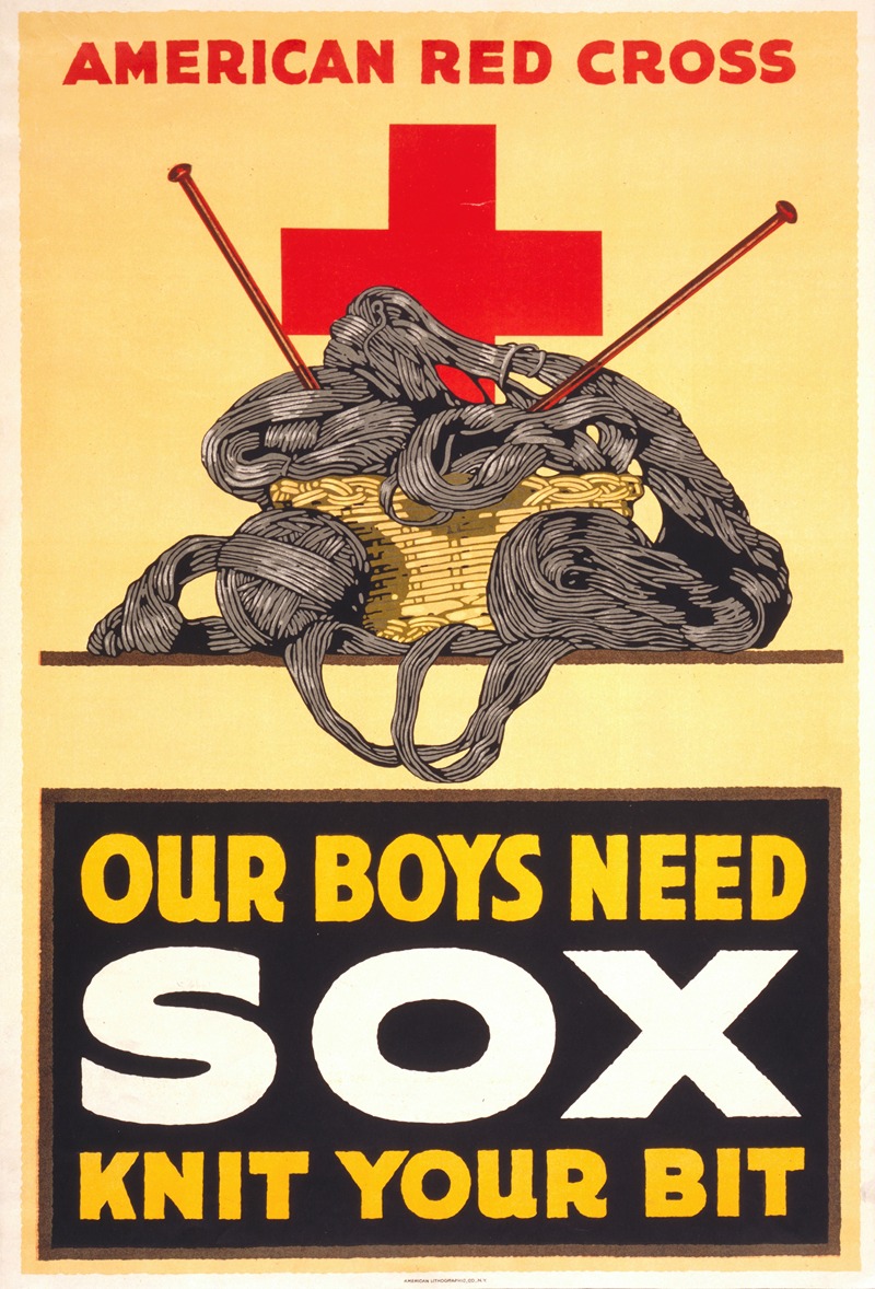 Our boys need sox, knit your bit by Аноним, 1918 — digital art print download