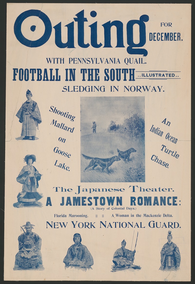 Outing for December. With Pennsylvania quail by Аноним, 1890 — digital art print download