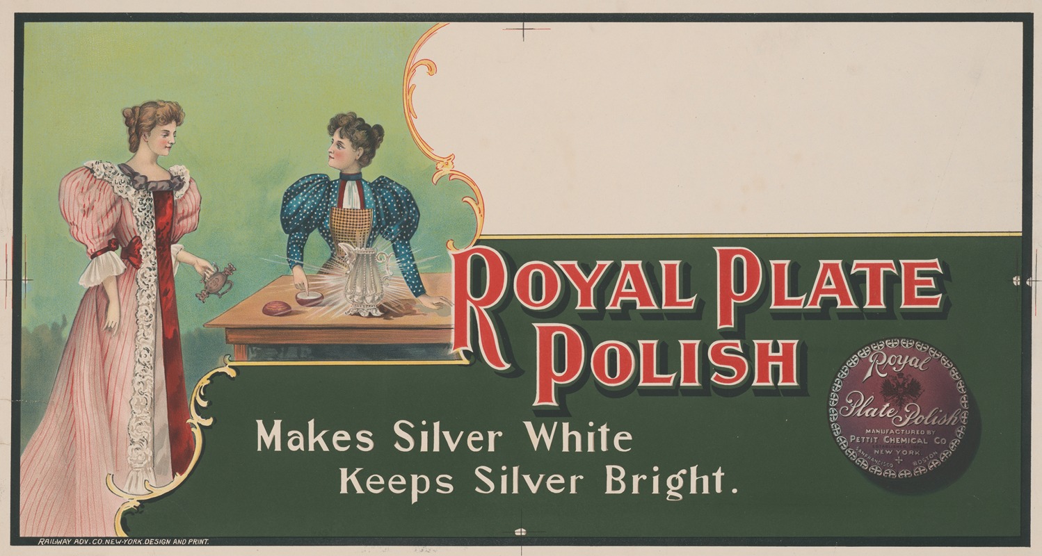Royal plate polish. Makes silver white, keeps silver bright by Аноним, 1880 — digital art print download