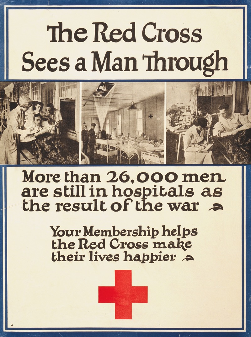 The Red Cross sees a man through by Аноним, 1919 — digital art print download
