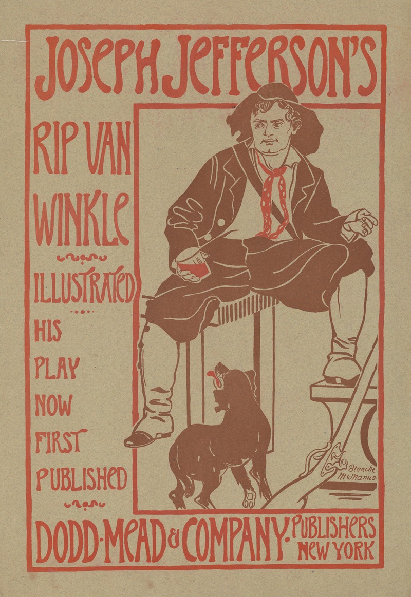 Joseph Jefferson's Rip Van Winkle by Blanche McManus, 1895 — digital art print download