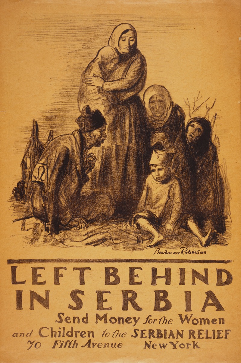 Left behind in Serbia by Boardman Robinson, 1918 — digital art print download