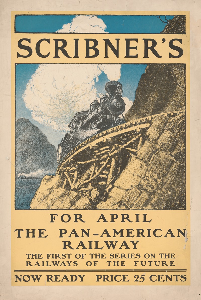 Scribner's for April – the Pan-American railway by F.B. Masters, 1898 — digital art print download