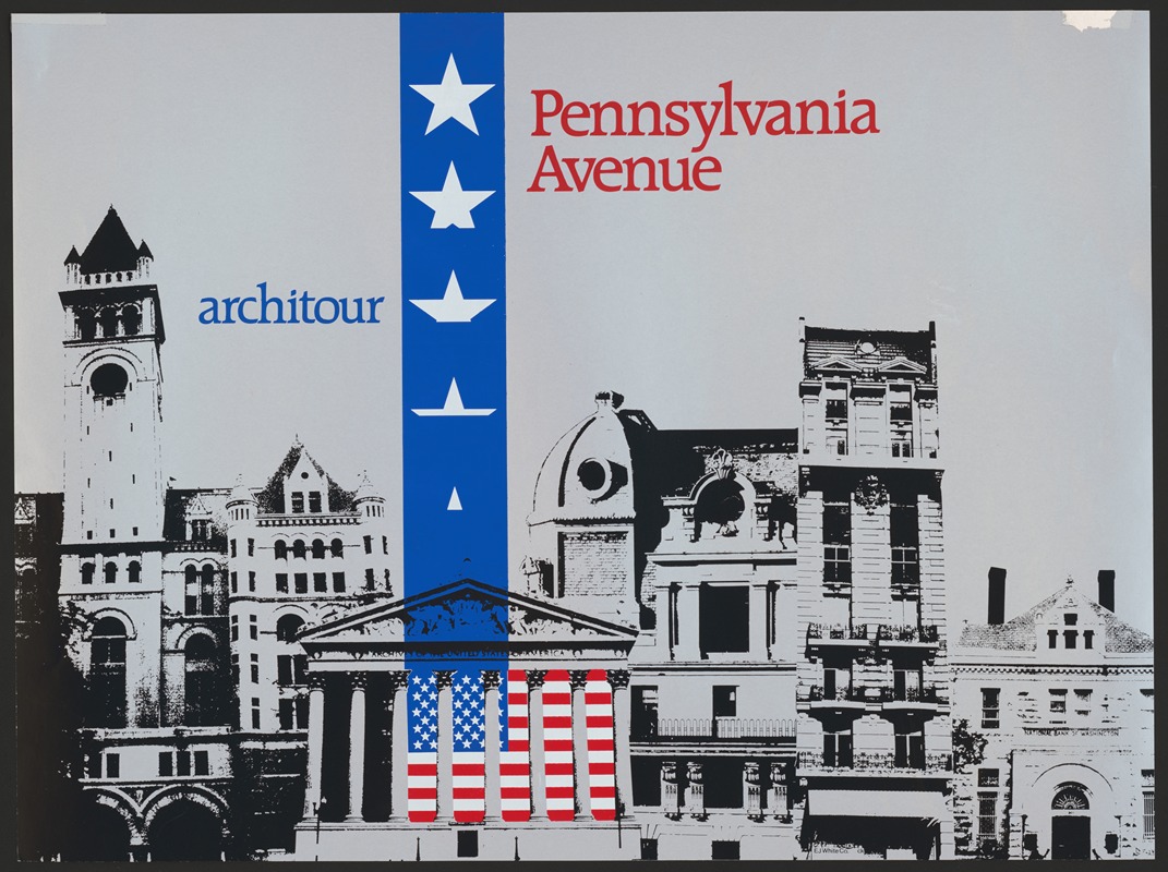 Pennsylvania Avenue, architour by James E. White, 1980 — digital art print download
