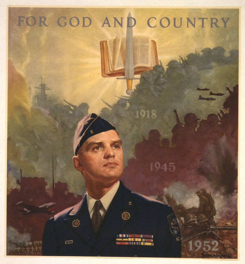 For God and country by Jes Wilhelm Schlaikjer, 1952 — digital art print download