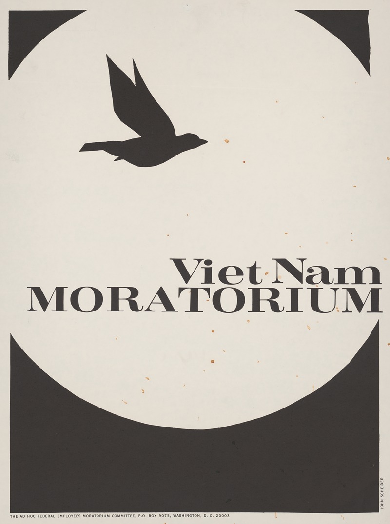 Viet Nam moratorium by John Scheider, 1970 — digital art print download