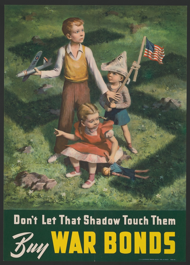 Don't let that shadow touch them, buy war bonds by Lawrence Beall Smith, 1942 — digital art print download