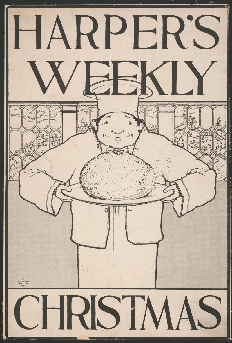 Harper's Weekly for Christmas by Максфилд Парриш, 1895 — digital art print download