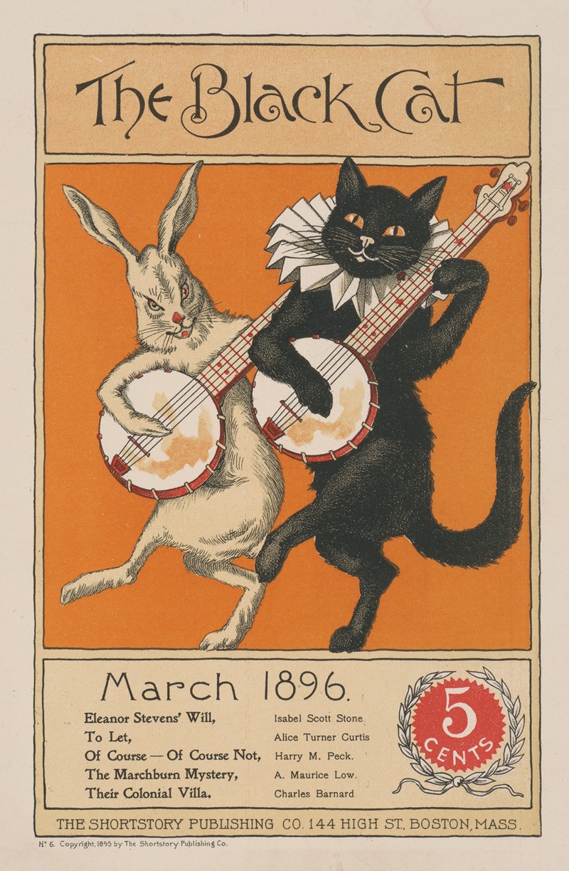 The Black Cat, March by Nelly Littlehale Murphy, 1896 — digital art print download