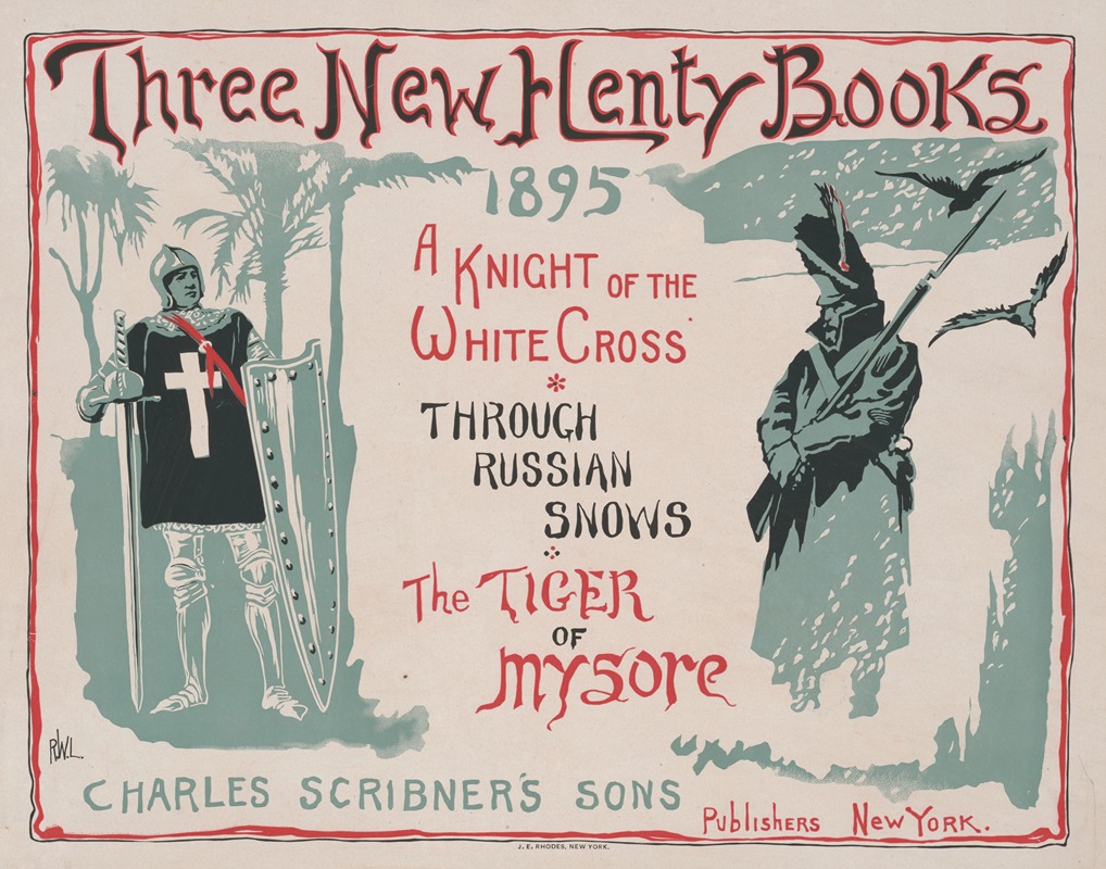 Three new henty books. by Remington W. Lane, 1895 — digital art print download