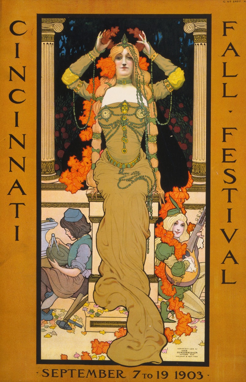 Cincinnati fall festival by Стробридж и Ко. Лит., 1903 — digital art print download