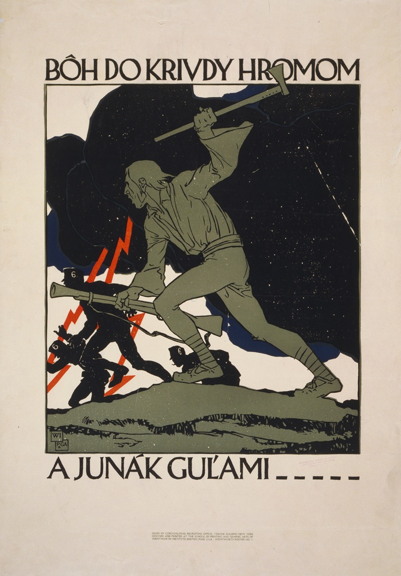 Bǒh do krivdy hromom a junák gulámi by Войтех Прейссиг, 1918 — digital art print download