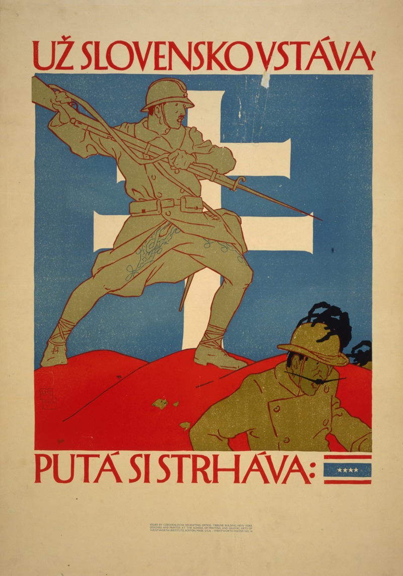 U Slovensko vstv̀ ̀put,̀ si strhv̀a by Войтех Прейссиг, 1918 — digital art print download