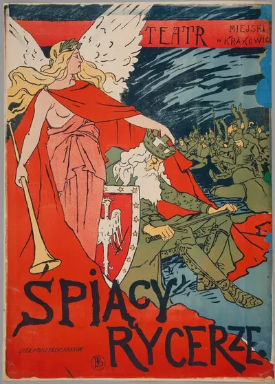 Teatr Miejski w Krakowie. 'Śpiący rycerze' by Аполиный Котович, 1898 — digital art print download