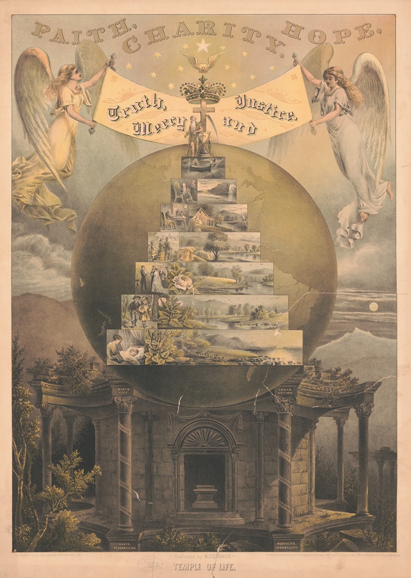 Temple of Life by Armor Litho. Co., 1882 — digital art print download