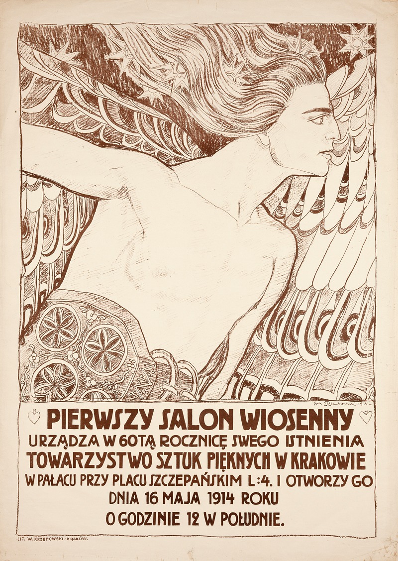 Pierwszy Salon Wiosenny. by Ян Рембовский, 1914 — digital art print download