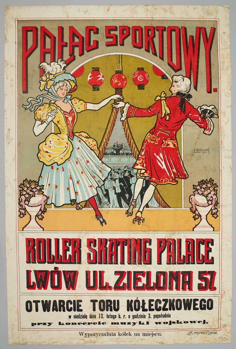 Pałac Sportowy by Leonard Winterowski, 1910 — digital art print download