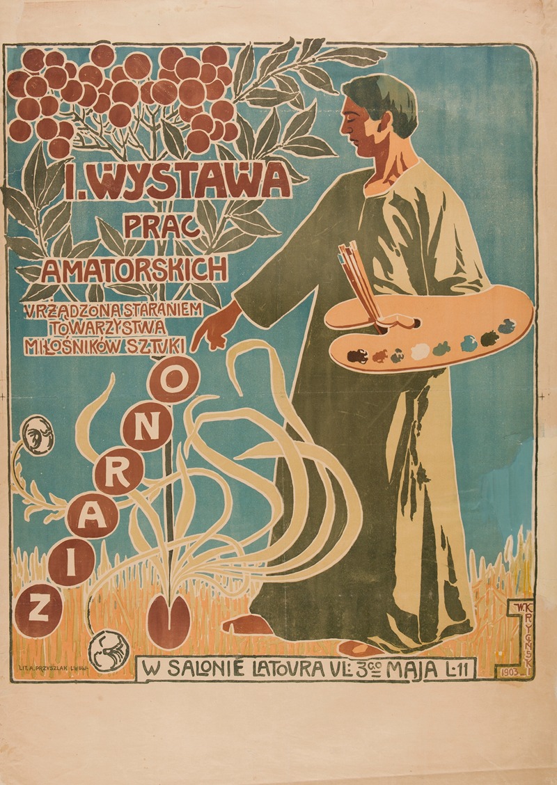 I Wystawa Prac Amatorskich by Walerian Kryciński, 1903 — digital art print download