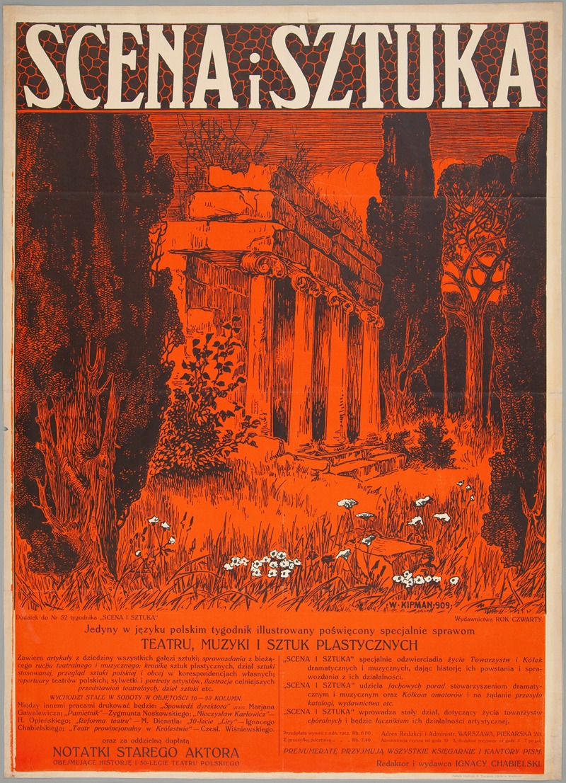 Scena i Sztuka by Władysław Kipman, 1909 — digital art print download