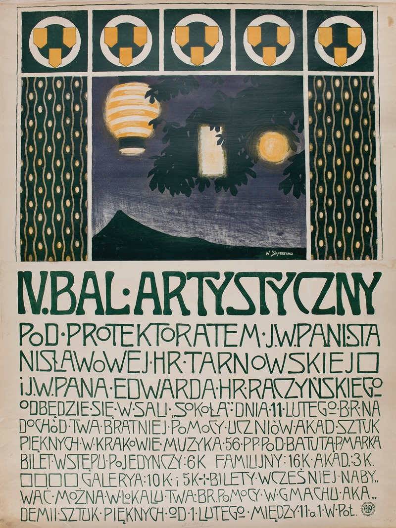IV Bal Artystyczny by Władysław Skoczylas, 1904 — digital art print download