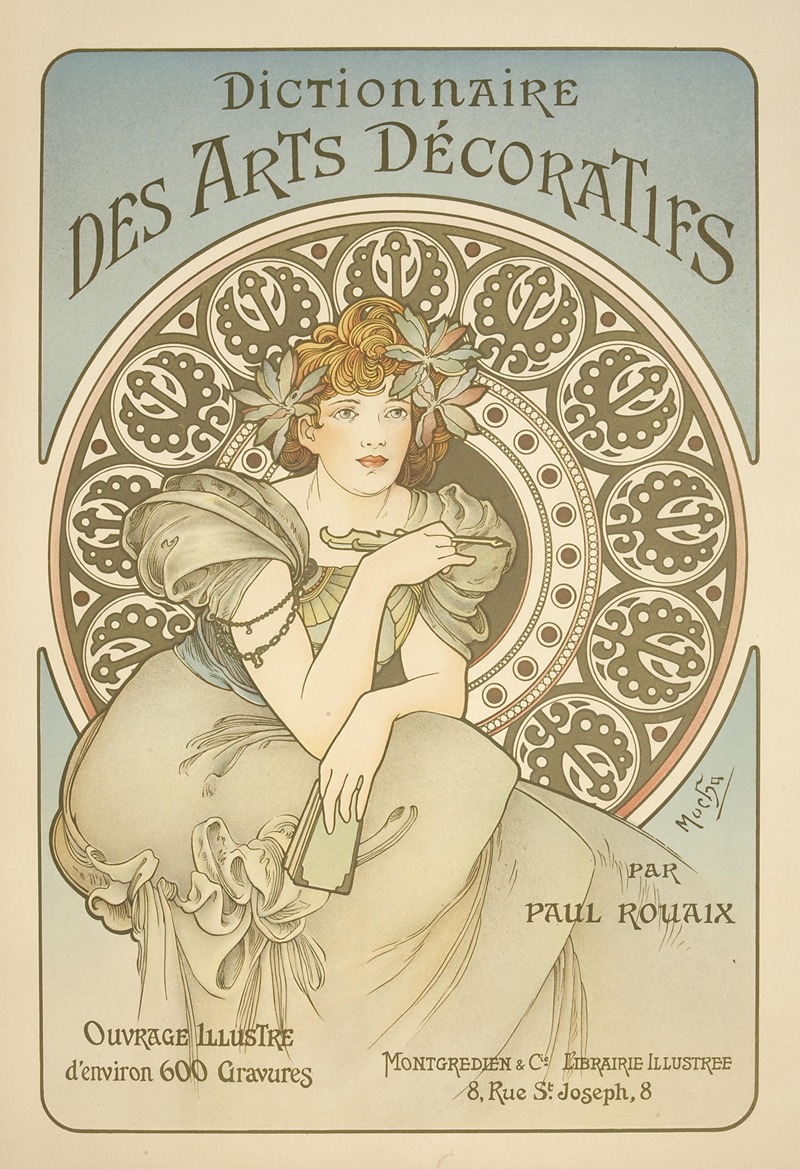 Dictionnaire des Arts Décoratifs by Альфонс Муха, c. 1902 — digital art print download