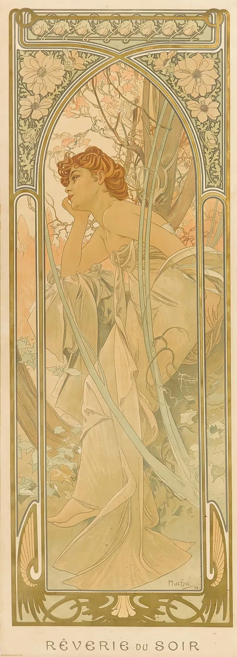 Вечерняя мечта by Альфонс Муха, 1899 — digital art print download