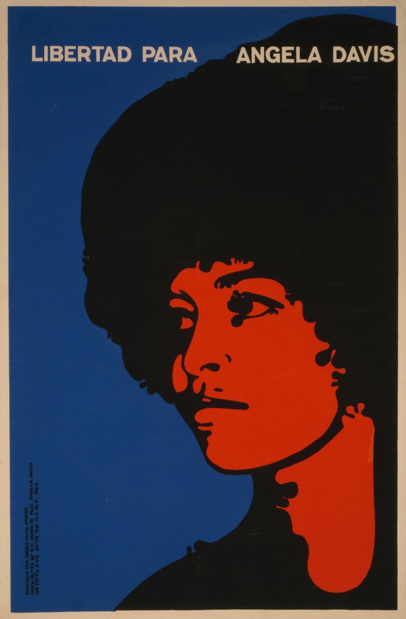 Libertad para Angela Davis by Аноним, 1971 — digital art print download