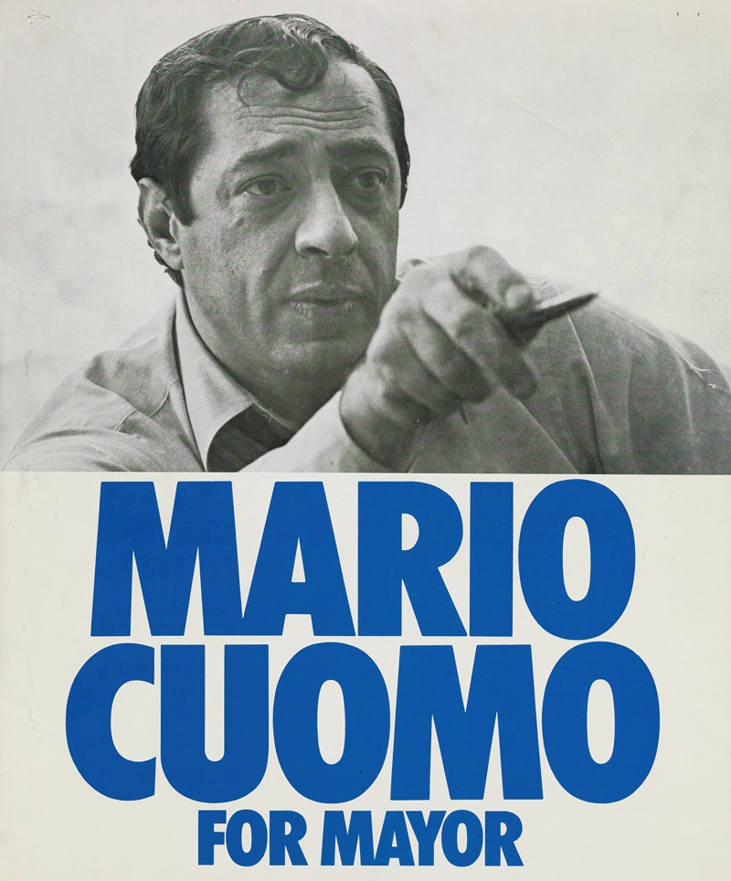 Mario Cuomo for mayor by Аноним, 1977 — digital art print download