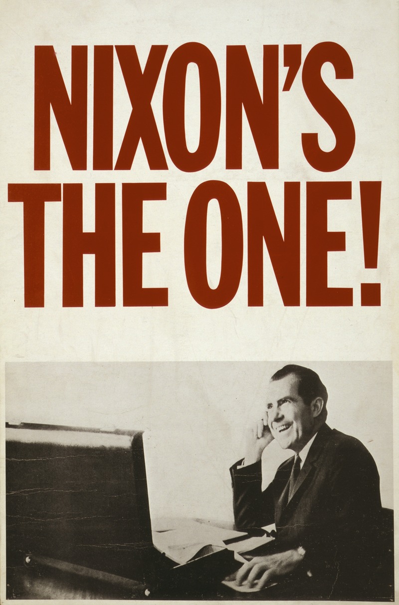 Nixon's the one! by Аноним, 1968 — digital art print download