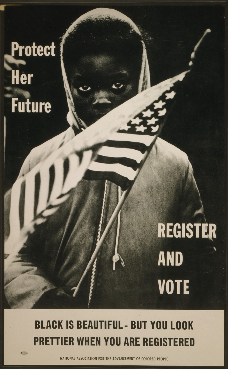 Protect her future; Register and vote by Аноним — digital art print download