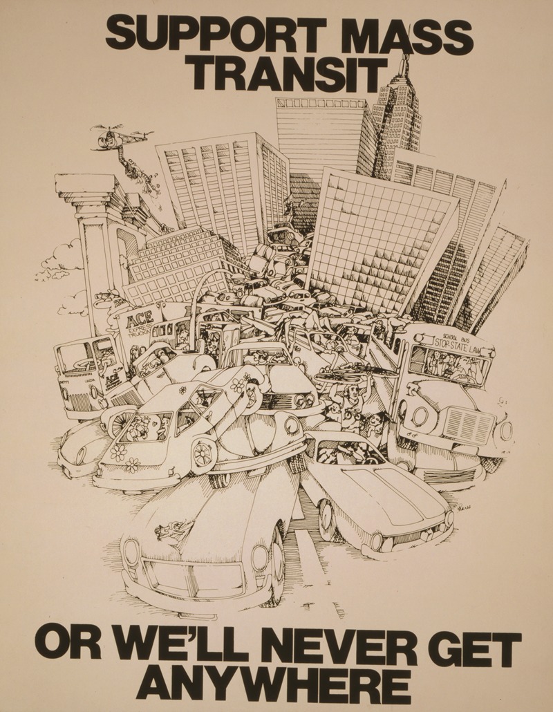 Support mass transit or we'll never get anywhere by Аноним — digital art print download