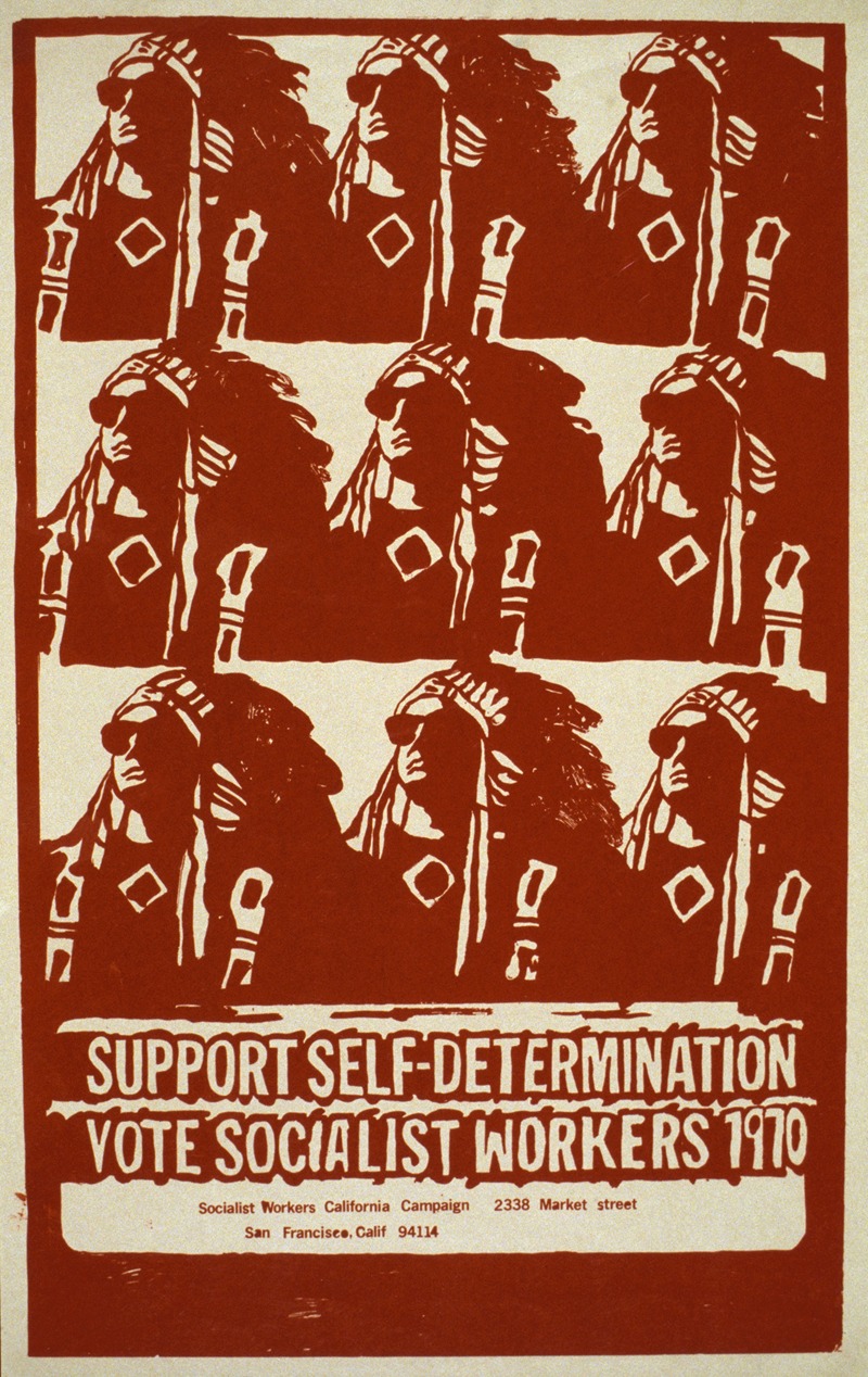 Support self-determination; vote Socialist Workers by Anonymous, 1970 — digital art print download