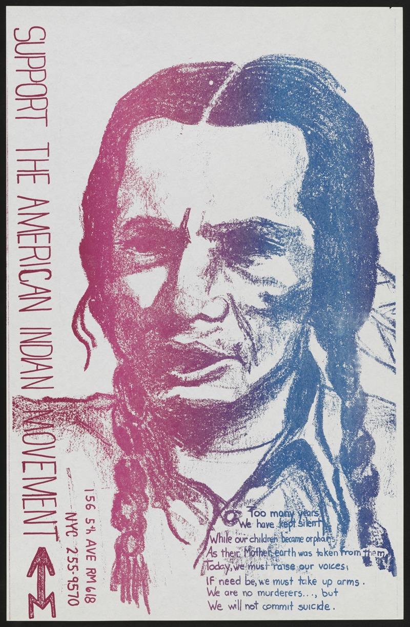 Support the American Indian Movement by Аноним — digital art print download