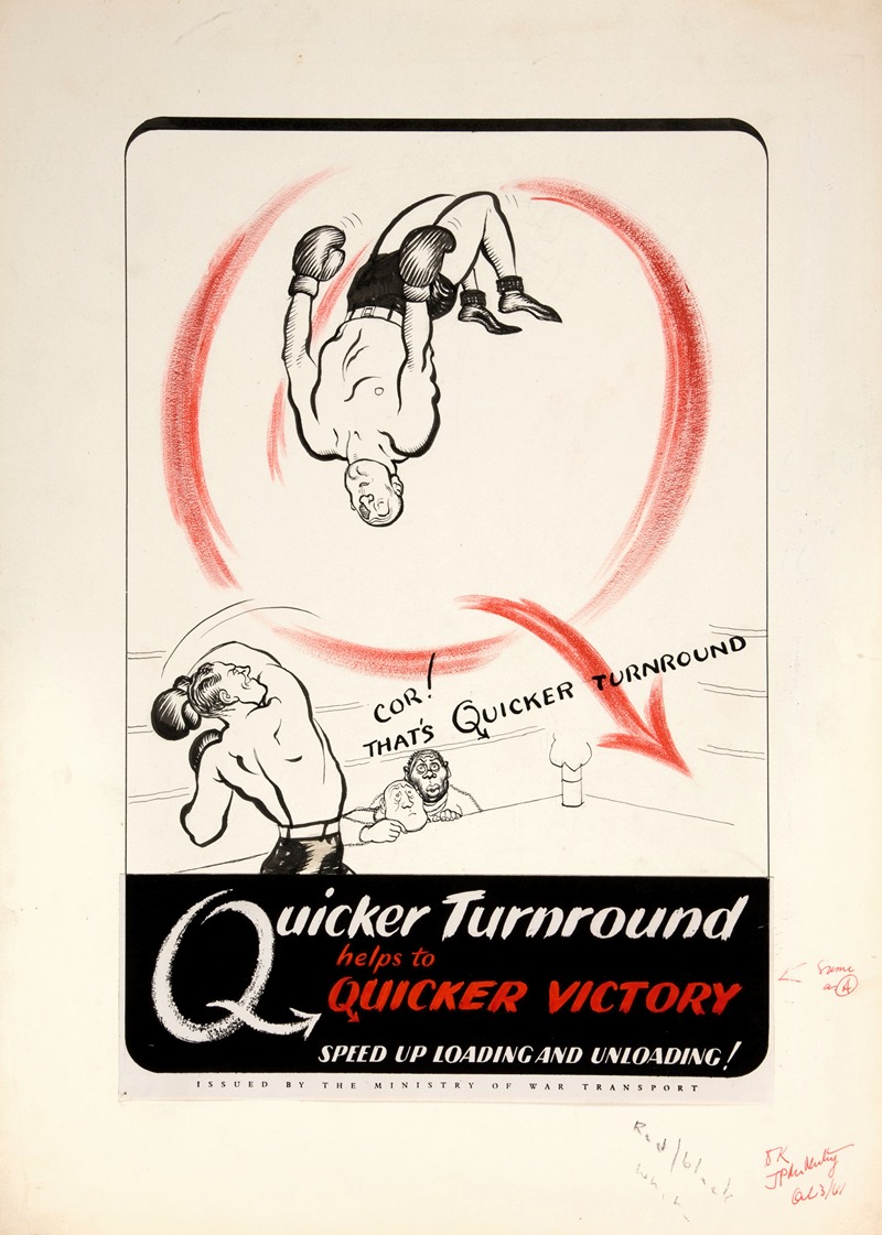 Quicker turnround helps to quicker victory. Speed up loading and unloading! 2 by Аноним, 1939-1946 — digital art print…
