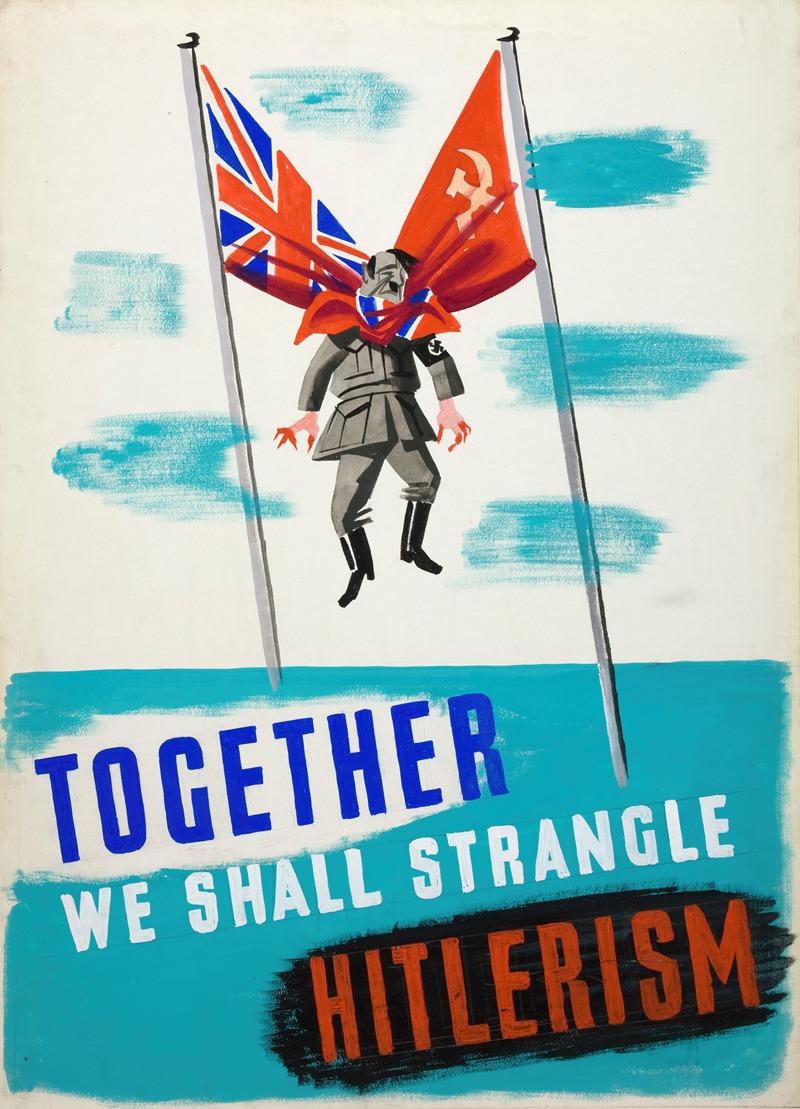 Together we shall strangle Hitlerism by Аноним — digital art print download