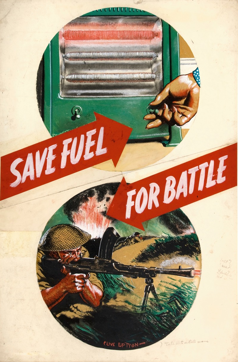 Save fuel for battle by Clive Uptton — digital art print download